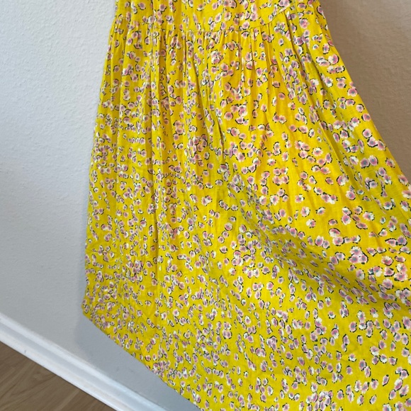 Nicholas The Celie Maxi Dress Hastings Yellow Floral Print Linen Blend Size 4 - Picture 8 of 13